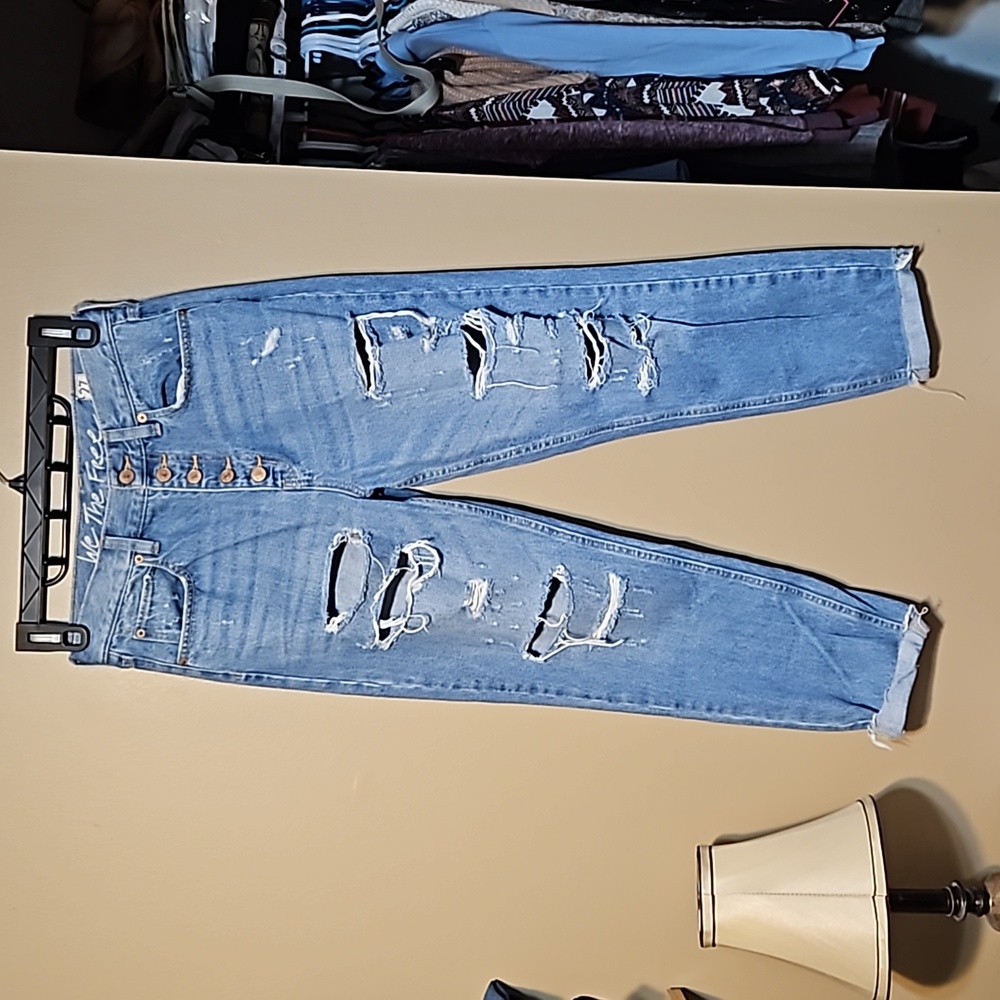 Free People/We The Free Distressed Jeans - Picture 4 of 13